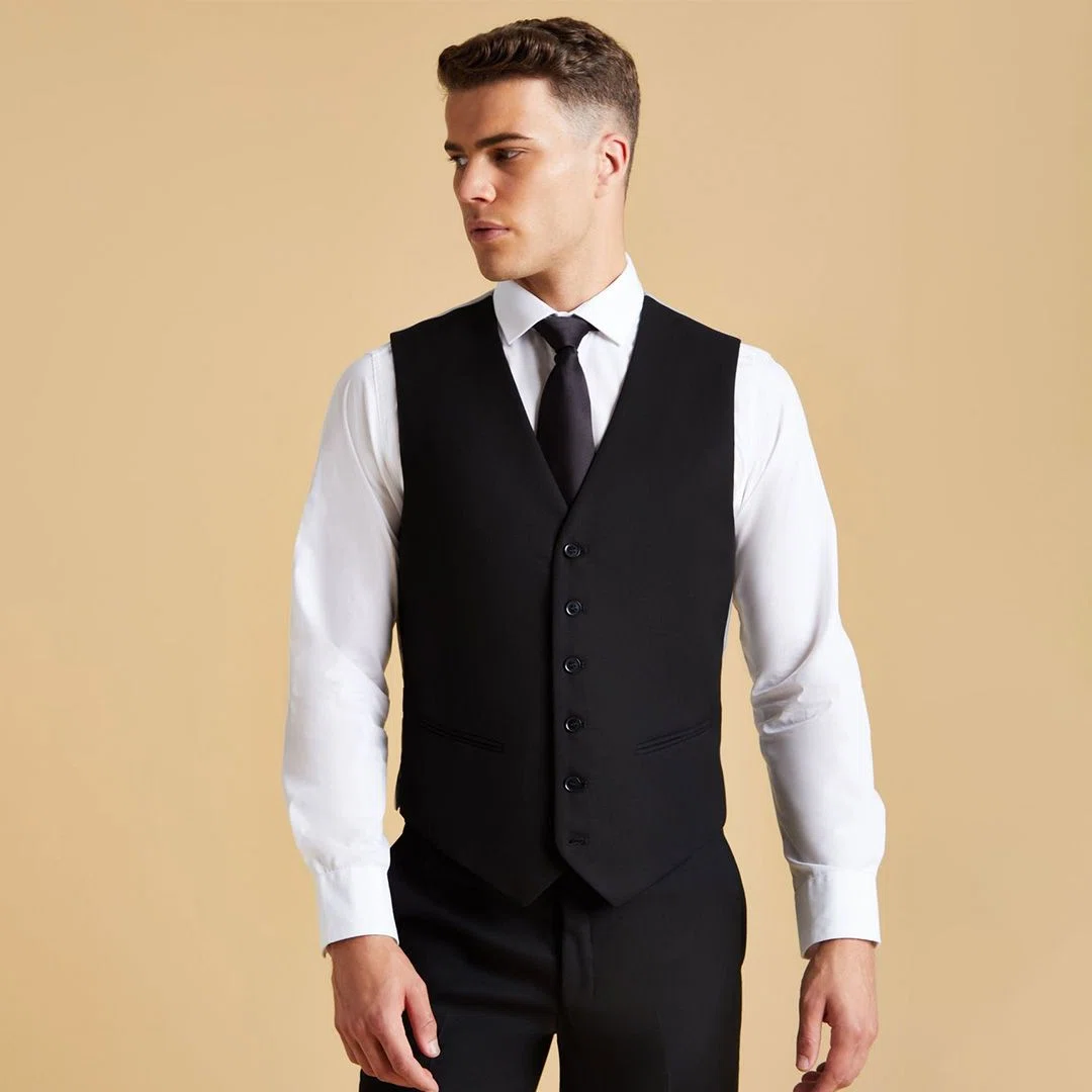 High-quality fabric used for waitstaff vests, showcasing durability and comfort.